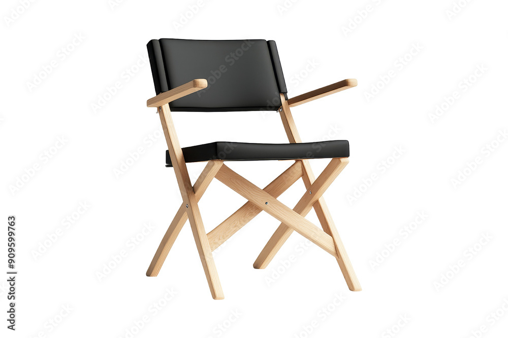 Black and Wooden Folding Chair Black and Wooden Folding Chair