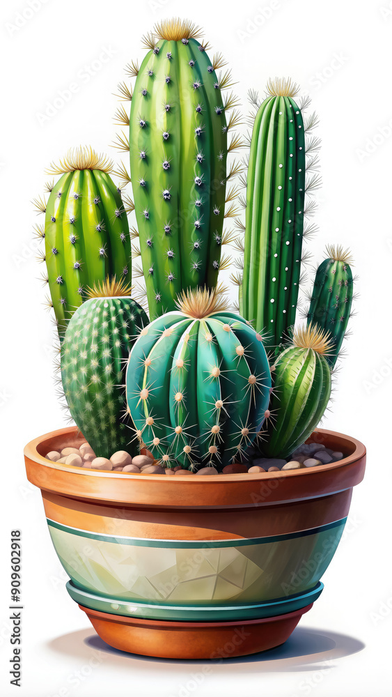 cactus in a pot on white background, succulent, houseplant, gardening, spines, illustration, cacti, botany, home interior, botanical, greenery, flowerpot, spiked cactus in a pot on white background, succulent, houseplant, gardening, spines, illustration, cacti, botany, home interior, botanical, greenery, flowerpot, spiked