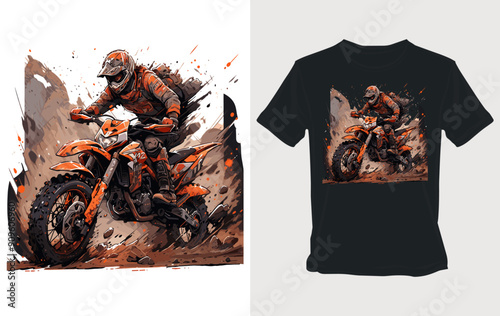 Dirt Bike Rider T-Shirt Design