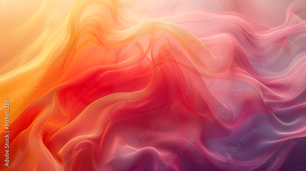 Fototapeta premium soft gradient background with warm colors and flowing lines, creating a serene and peaceful abstract design, smooth transitions