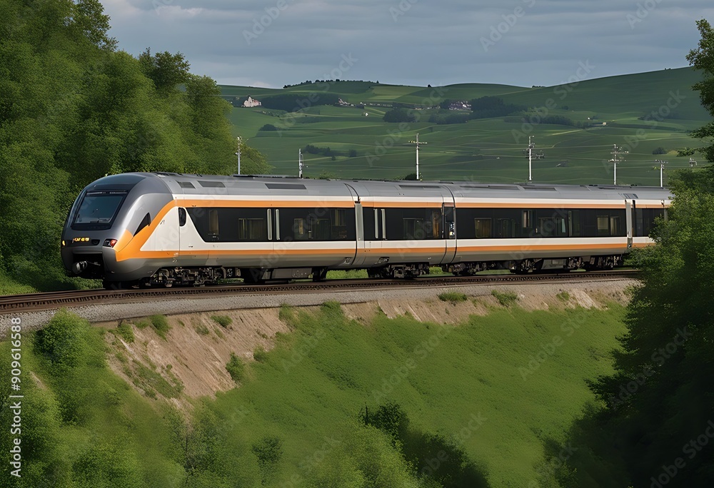 Φωτογραφία train intercity tunnel germa leaving moselle river transport panorama blue bridg