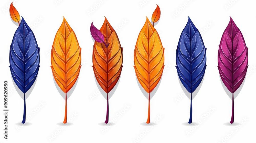 A vibrant collection of handdrawn tropical leaves on a white background, perfect for natureinspired design projects. A vibrant collection of handdrawn tropical leaves on a white background, perfect for natureinspired design projects.