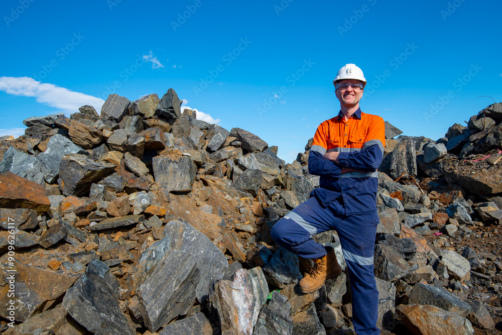 Naklejka premium Worker in the Natural Resources Sector