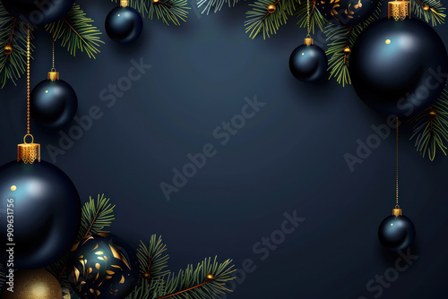 Navy Blue and Gold Holiday Design