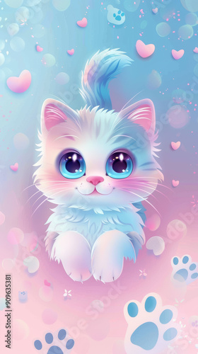 Instagram style cute cat poster, can be used as store/online store poster/advertising background, mobile phone wallpaper