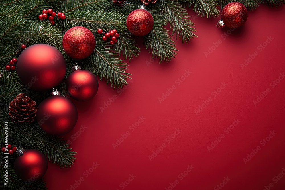 Christmas Background with Pine Branches Christmas Background with Pine Branches
