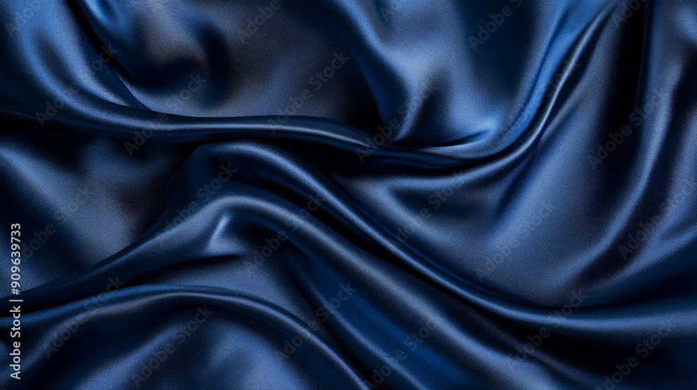 Blue satin fabric texture Blue satin fabric texture