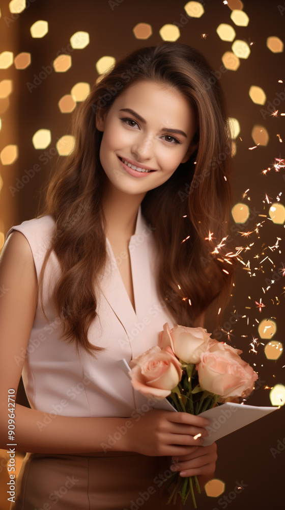 smiling operator of online support service. smiling operator of online support service.