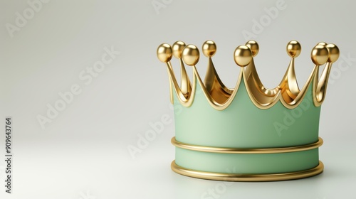 An ornate crown design that stands out beautifully against a simple neutral backdrop, perfect for any regal theme.