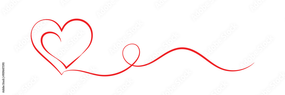 The stylized symbol with red heart on white background. vector illustration. The stylized symbol with red heart on white background. vector illustration.