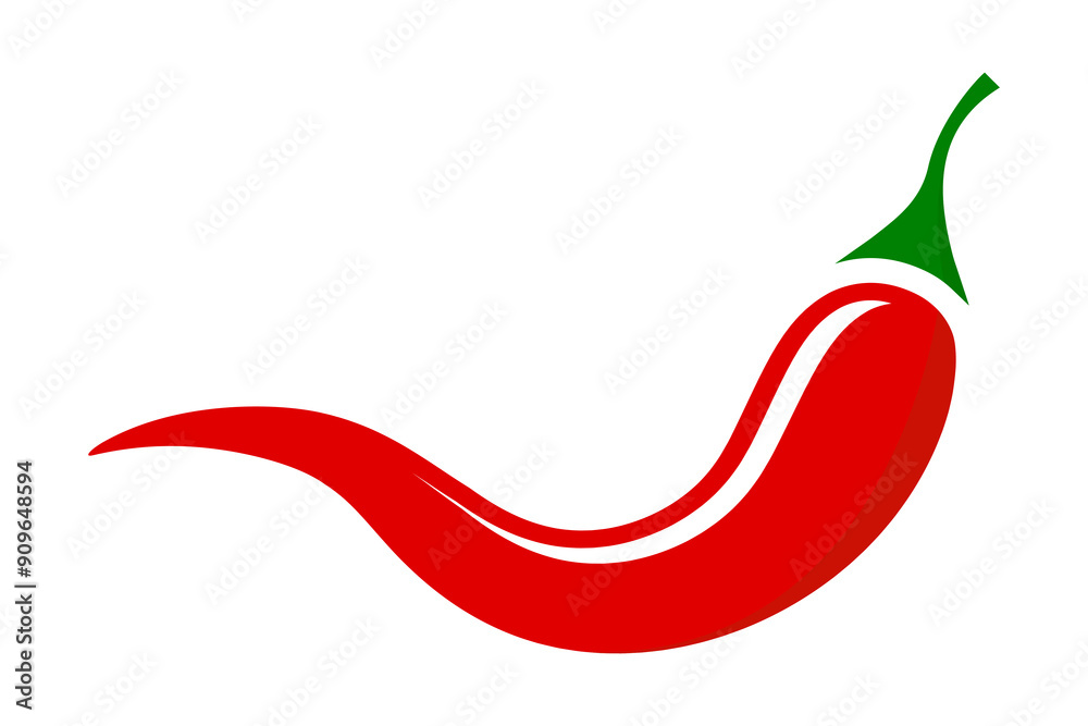 Red hot chili pepper icon on white background Red hot chili pepper icon on white background