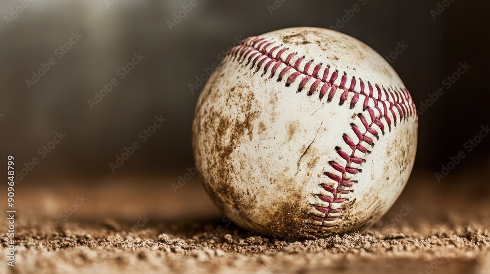 Tranquil Baseball Resting on Lush Field with Copy Space, Deep Depth of Field for Sports Concepts Tranquil Baseball Resting on Lush Field with Copy Space, Deep Depth of Field for Sports Concepts