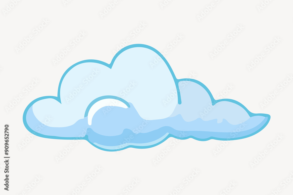 blue cloud illustration vector blue cloud illustration vector