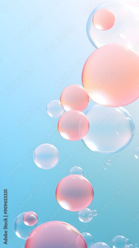 Digital colorful soap bubbles geometric abstract graphics poster background Digital colorful soap bubbles geometric abstract graphics poster background