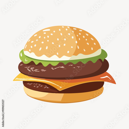 cheeseburger illustration vector