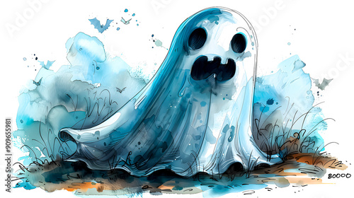 A small ghost saying booo photo