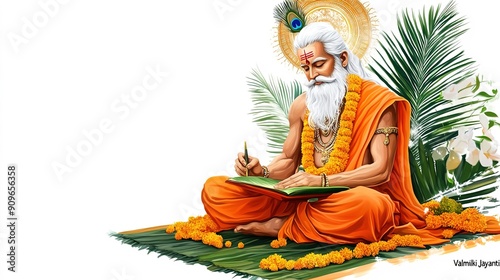Valmiki Jayanti is an annual Indian festival.illustration photo