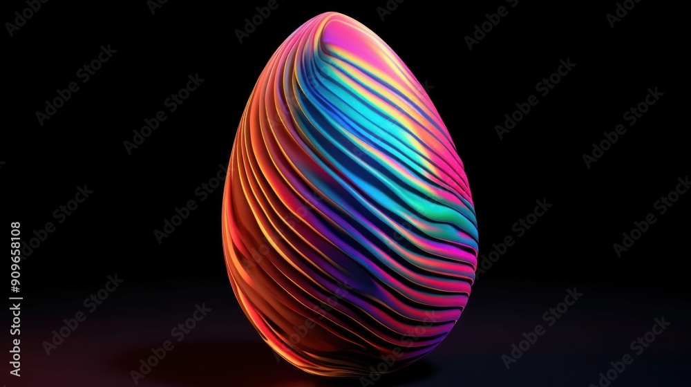 Abstract Colorful Egg