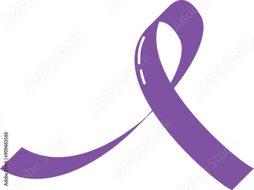 Dementia Awareness Purple Ribbon 