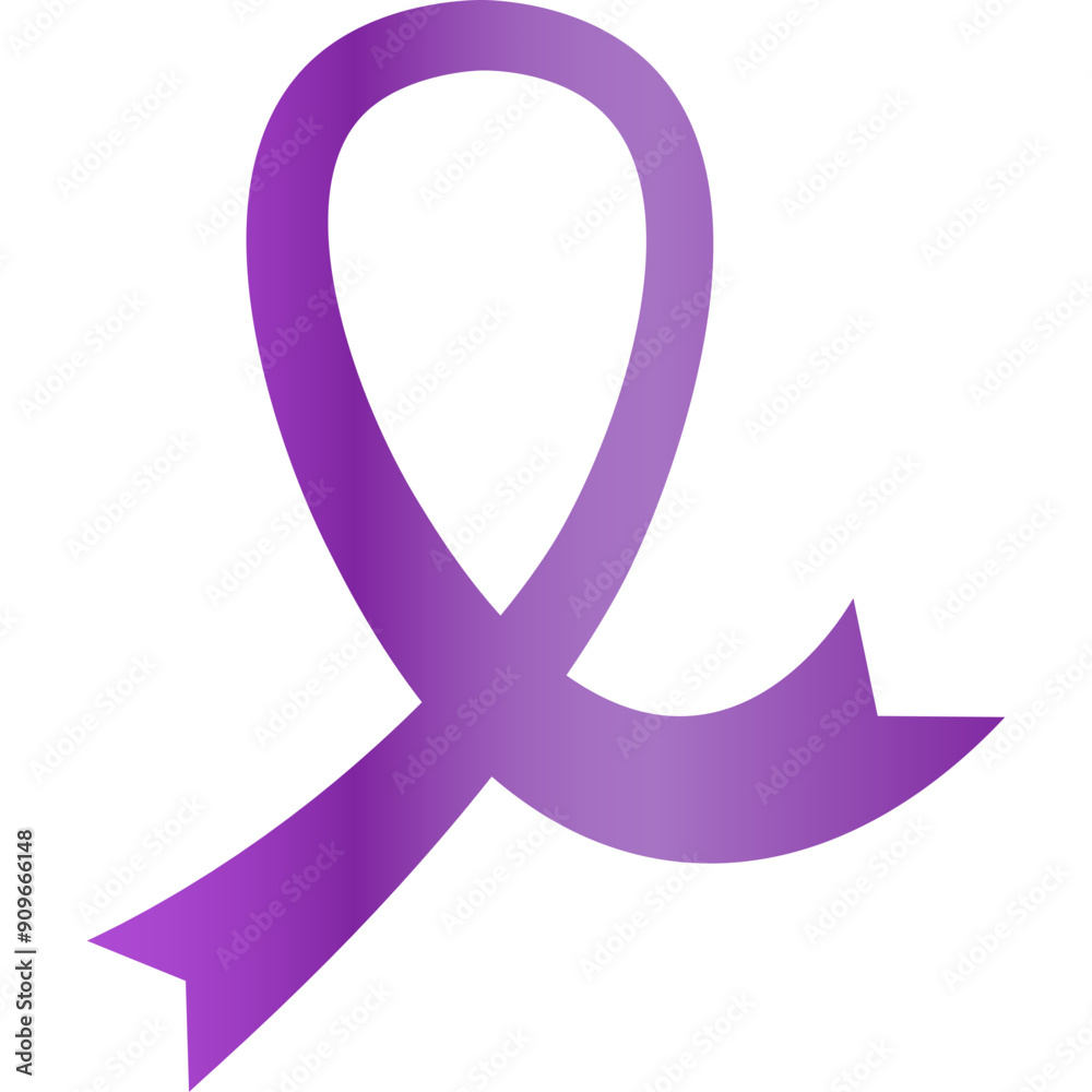 Gradient Purple Awareness Ribbon Gradient Purple Awareness Ribbon