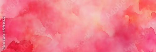 Abstract Watercolor Background with Pink and Orange Hues