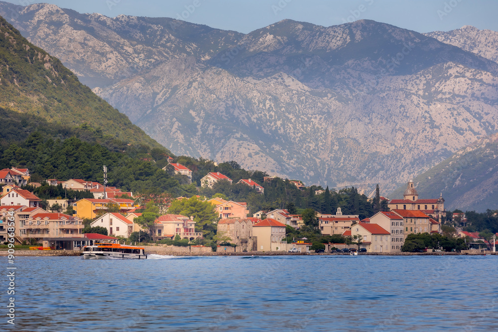 Adriatic town by the sea, Montenegro, Kotor Bay Adriatic town by the sea, Montenegro, Kotor Bay