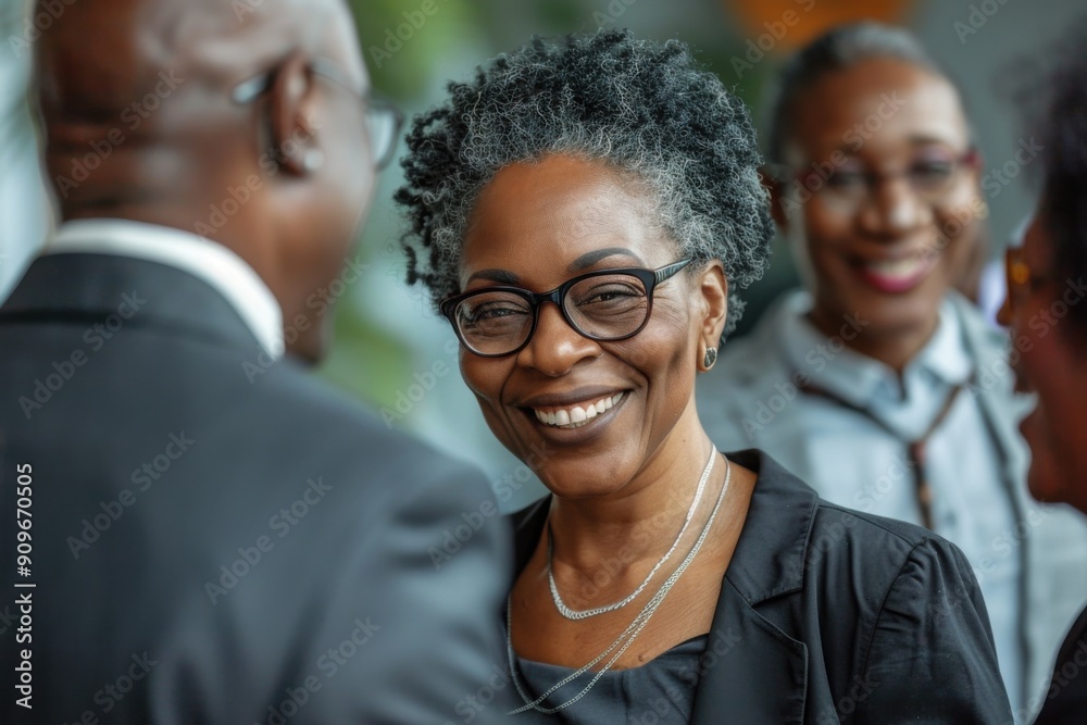 Welcom. Businesswoman Welcoming New Employee with Handshake in Multiracial Group Welcom. Businesswoman Welcoming New Employee with Handshake in Multiracial Group