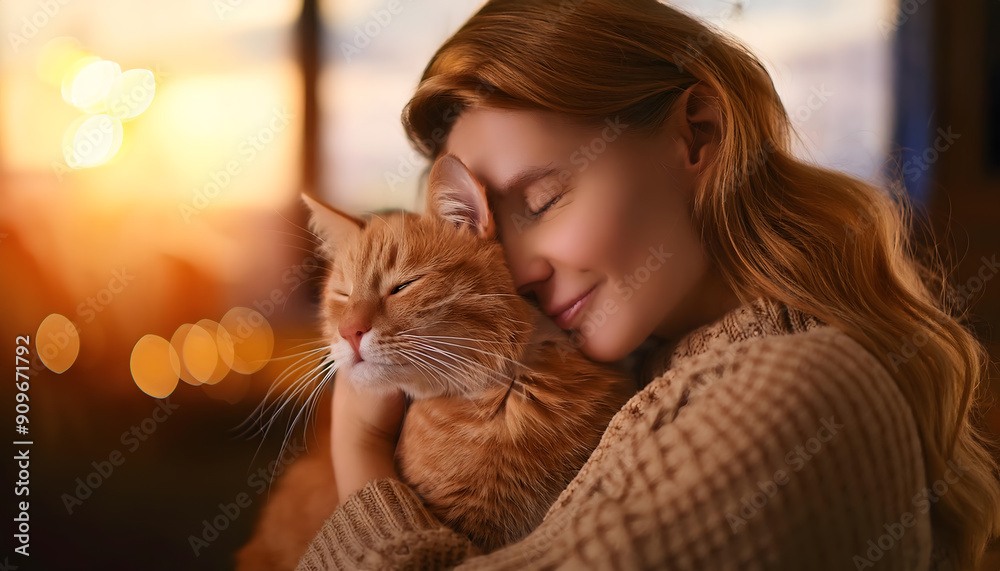 katze, tier, haustier, kätzchen, neu, orange, close up, frau, kuscheln, international, cat, day, hübsch, felino, einheimisch, auge, fell, weiß, portrait, licht, sonne, 3d, photo, makro, model, herbst