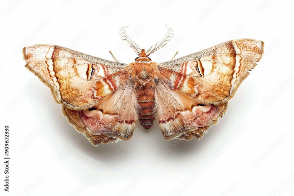 Moth on isolated white background Moth on isolated white background