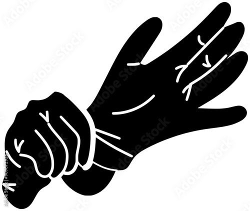 labour illustration work silhouette doctor logo health icon care outline hospital worker medical help clinic labor gloves healthcare hands shape emergency scrubs sterile for vector graphic background