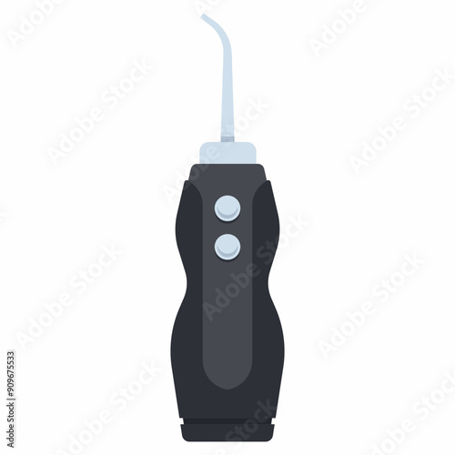 Portable dental water flosser vector cartoon illustration isolated on a white background.