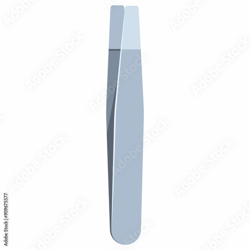 Eyebrows tweezers vector cartoon illustration isolated on a white background.