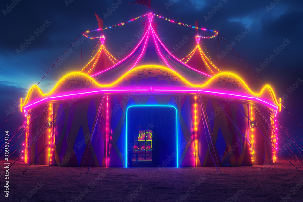 Very Big Futuristic Neon Circus Tent Very Big Futuristic Neon Circus Tent