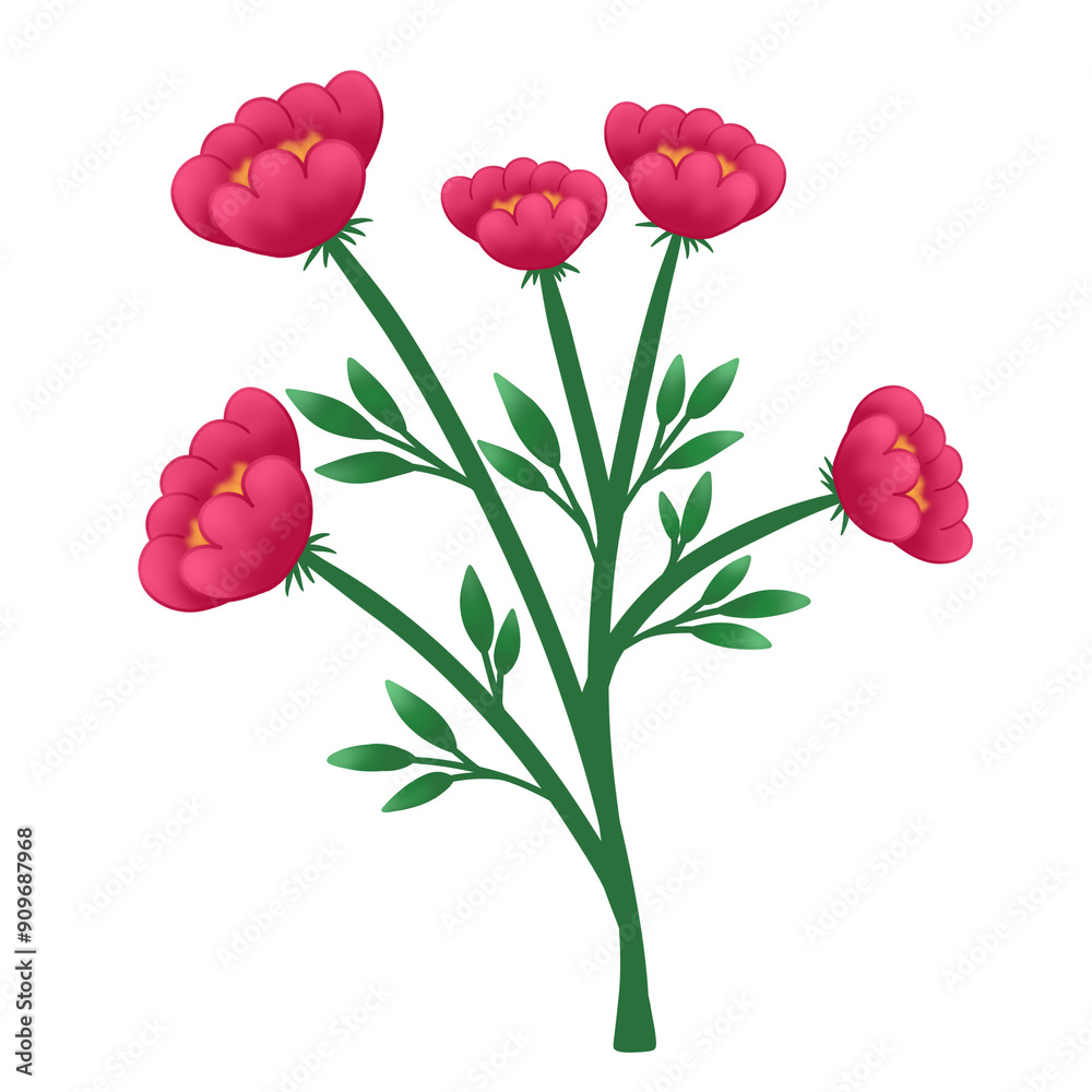 Beautiful flower plant illustration Beautiful flower plant illustration