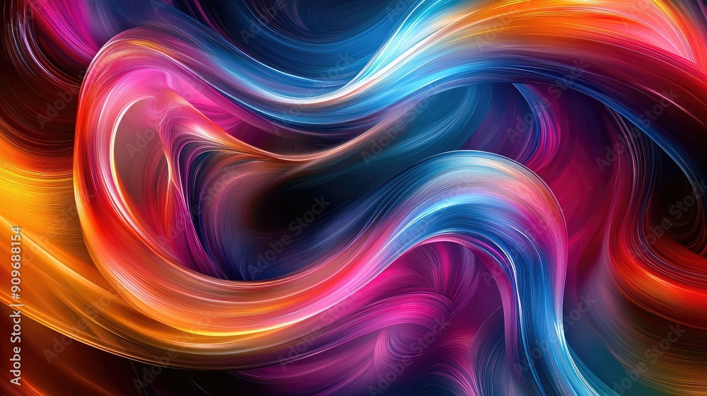 Colorful abstract swirls with a sense of motion, energetic background Colorful abstract swirls with a sense of motion, energetic background