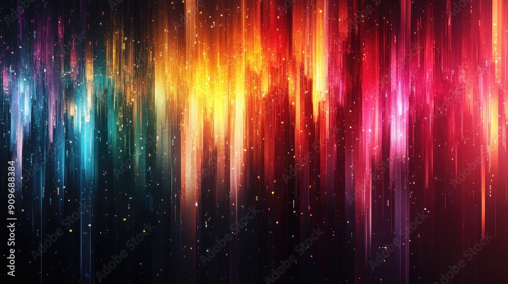 Bright digital glitch effect with colorful lines, tech abstract Bright digital glitch effect with colorful lines, tech abstract
