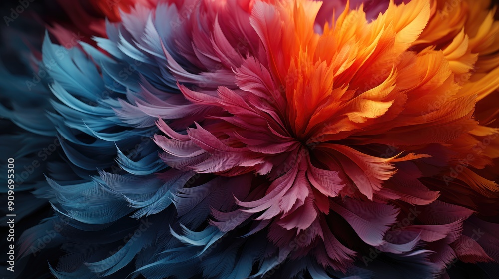 Abstract wallpaper design with a black background generated by AI Abstract wallpaper design with a black background generated by AI