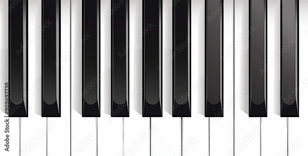 Piano keys, minimalistic approach, clean and basic design, 2D vector art Piano keys, minimalistic approach, clean and basic design, 2D vector art