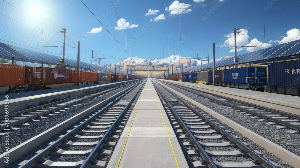 Rail yards with track electrification and renewable energy solutions reduce carbon footprints and support sustainable transportation initiatives. Rail yards with track electrification and renewable energy solutions reduce carbon footprints and support sustainable transportation initiatives.