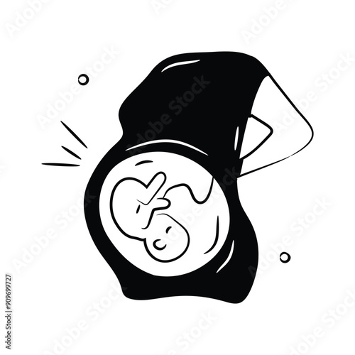 An icon depicting a pregnant woman, symbolizing pregnancy and prenatal health care.