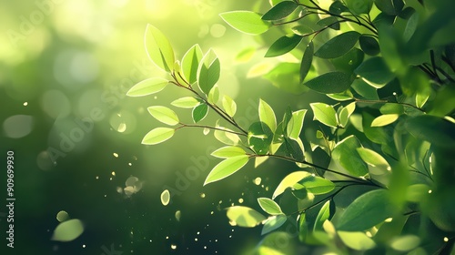 Sunlight Through Fresh Spring Leaves photo