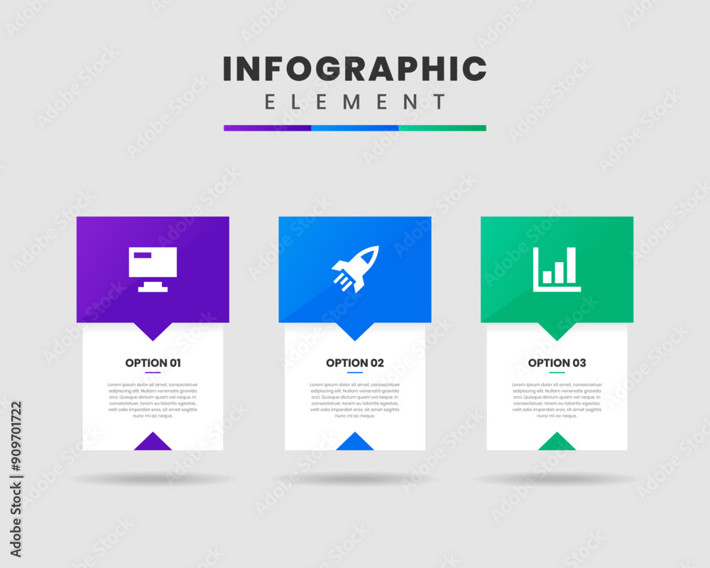 Vector Graphic Infographic Element Design icon templates with 3 options or steps. Can be used for process diagram, presentations, workflow layout, banner, flow chart, infographic. Vector Graphic Infographic Element Design icon templates with 3 options or steps. Can be used for process diagram, presentations, workflow layout, banner, flow chart, infographic.