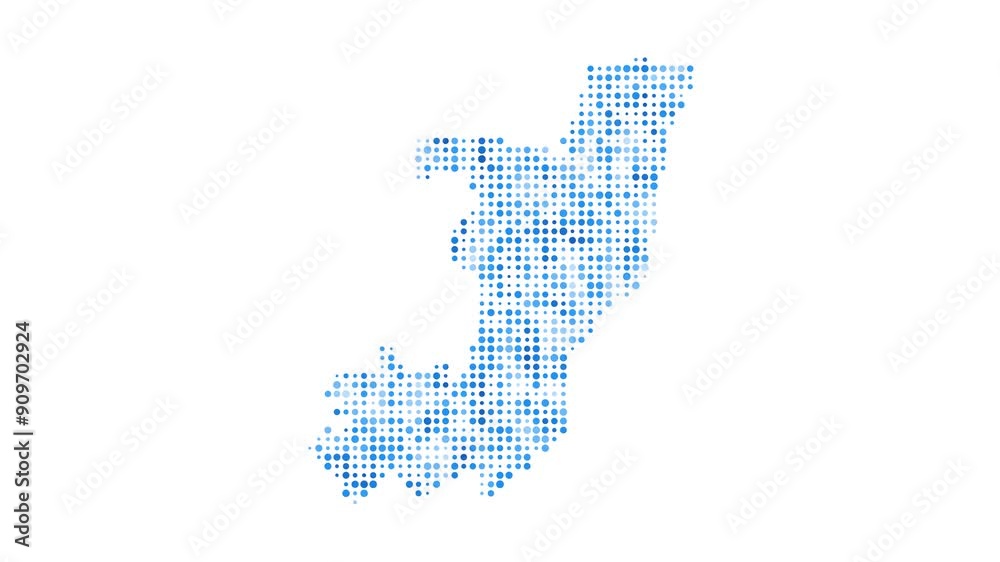 Congo dotted digital map. Map of Congo with pulsating colored circles. Shape of the country filled with blue disks. Stylish video. Congo dotted digital map. Map of Congo with pulsating colored circles. Shape of the country filled with blue disks. Stylish video.