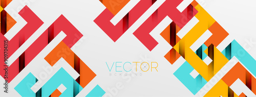 Color bend lines with shadow texture effect. Vector Illustration For Wallpaper, Banner, Background, Card, Book Illustration, landing page