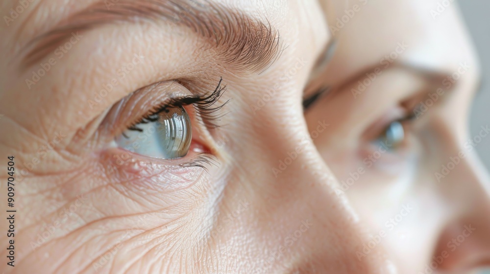 Fototapeta premium Wrinkle Correction: Ageing Woman Face Before and After Botox and Collagen Treatment