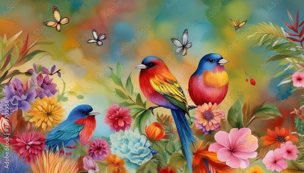 parrot on a tree, parrot on a tree,