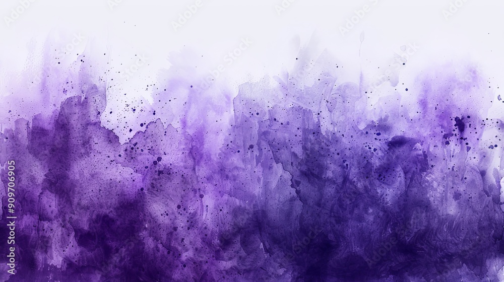 Fototapeta premium Vibrant Watercolor Splash Background with Gradient of Violet, Perfect for Artistic Designs and Creative Projects. Abstract Artistic Texture with Fluid Colors for Graphic Design and Backgrounds.