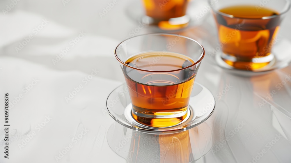 Persian Tea in a Clear Glass, Highlighting Rich Color Generative AI Persian Tea in a Clear Glass, Highlighting Rich Color Generative AI