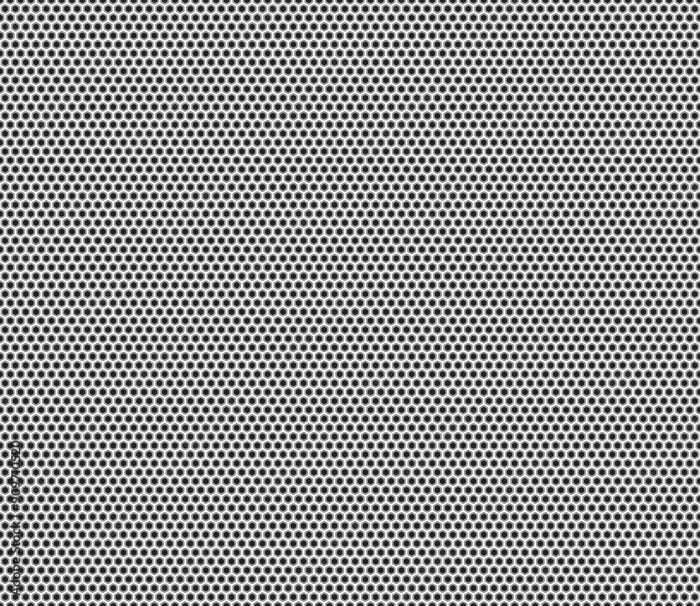Hexagon pattern geometric design. Bold rounded hexagons mosaic cells with padding and inner solid cells. Small hexagon shapes. Seamless tileable vector illustration. Hexagon pattern geometric design. Bold rounded hexagons mosaic cells with padding and inner solid cells. Small hexagon shapes. Seamless tileable vector illustration.