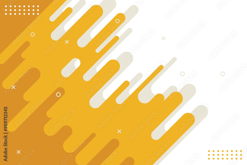 Yellow rounded lines background. Abstract dashed lines and dots.Vector illustration Yellow rounded lines background. Abstract dashed lines and dots.Vector illustration